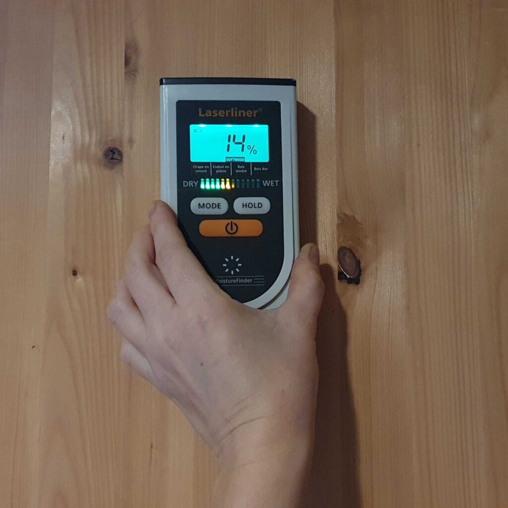 Mesure du taux d'humidité dans le mur