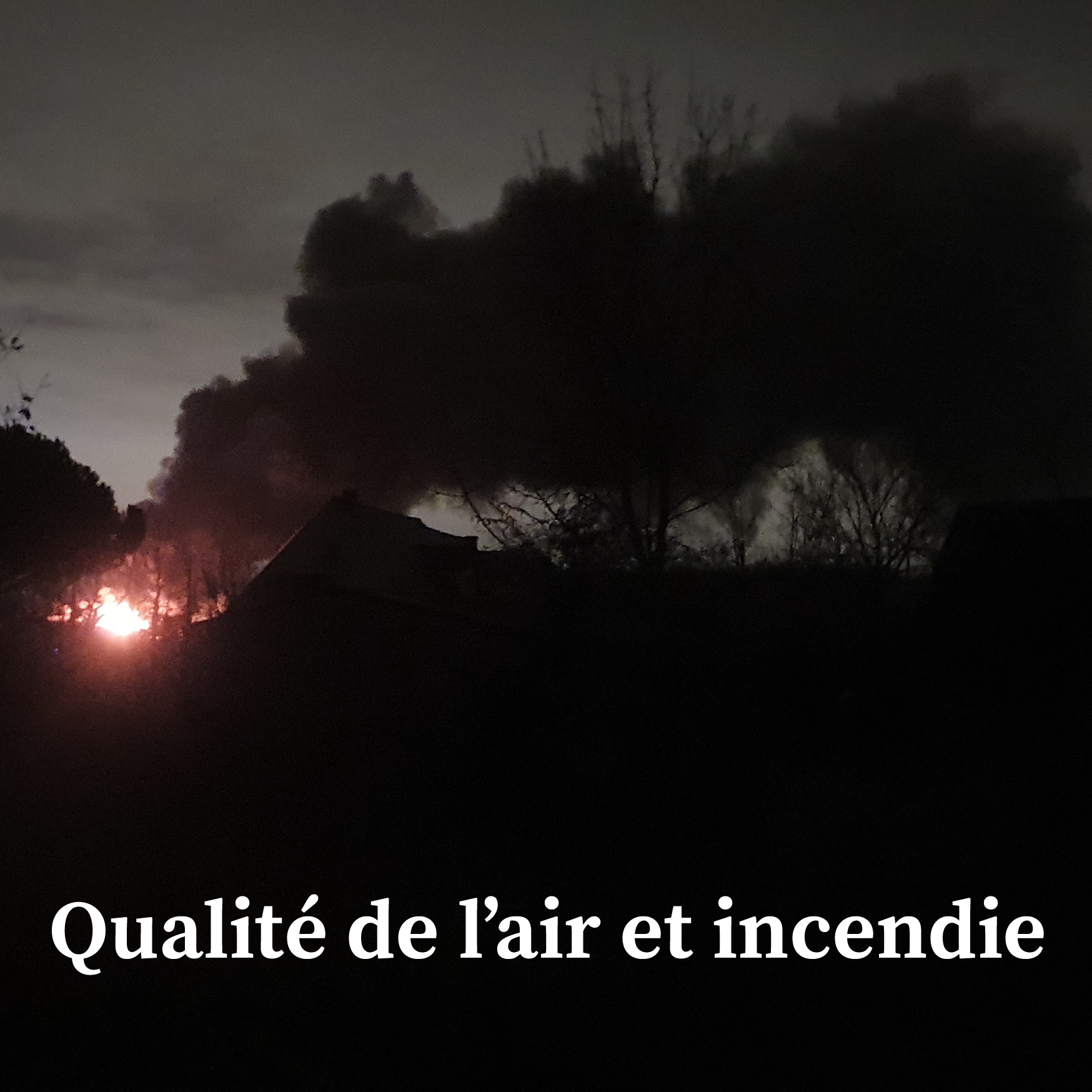 Panache de fumée incendie Trottigny